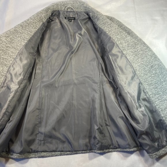 NWT I*N*C International Concepts Wool Blend Zip Front Winter Coat, Grey Size XXL - Picture 2 of 11